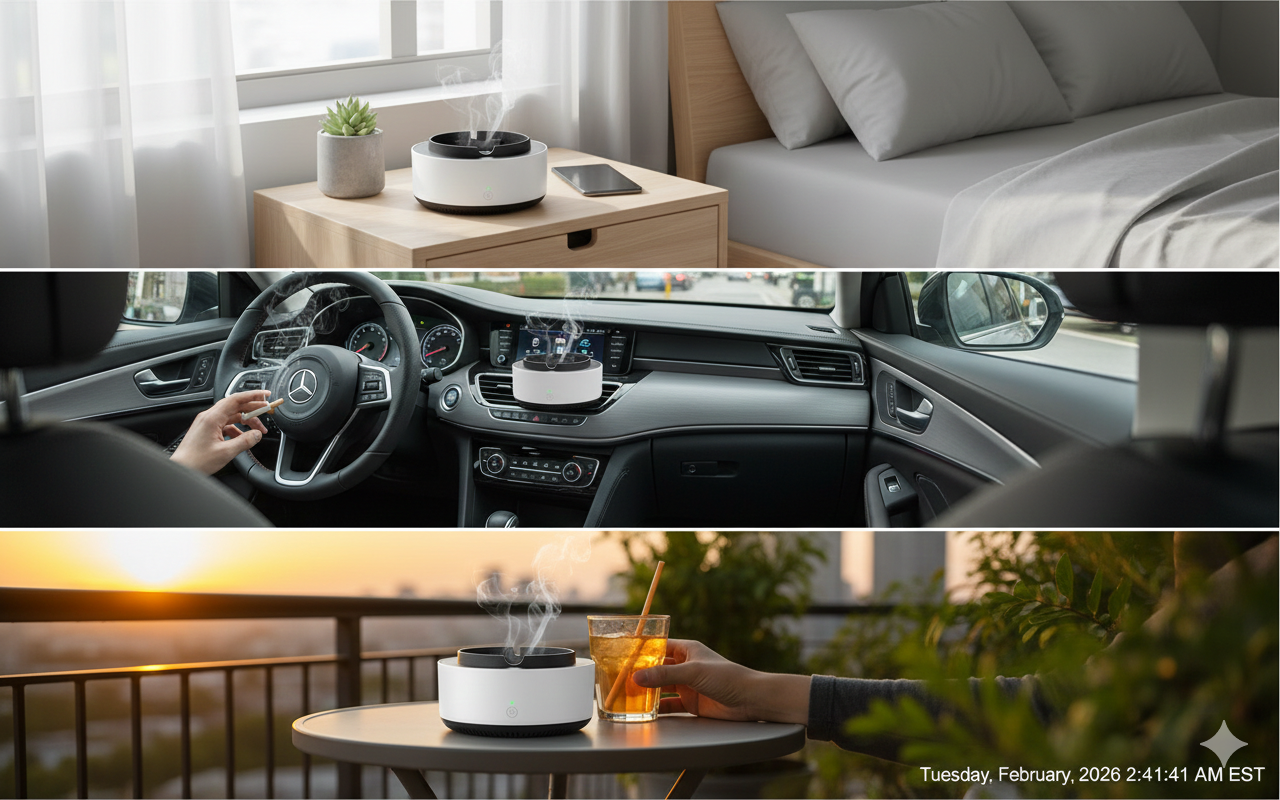 Smart Smokeless Air Purifying Ashtray