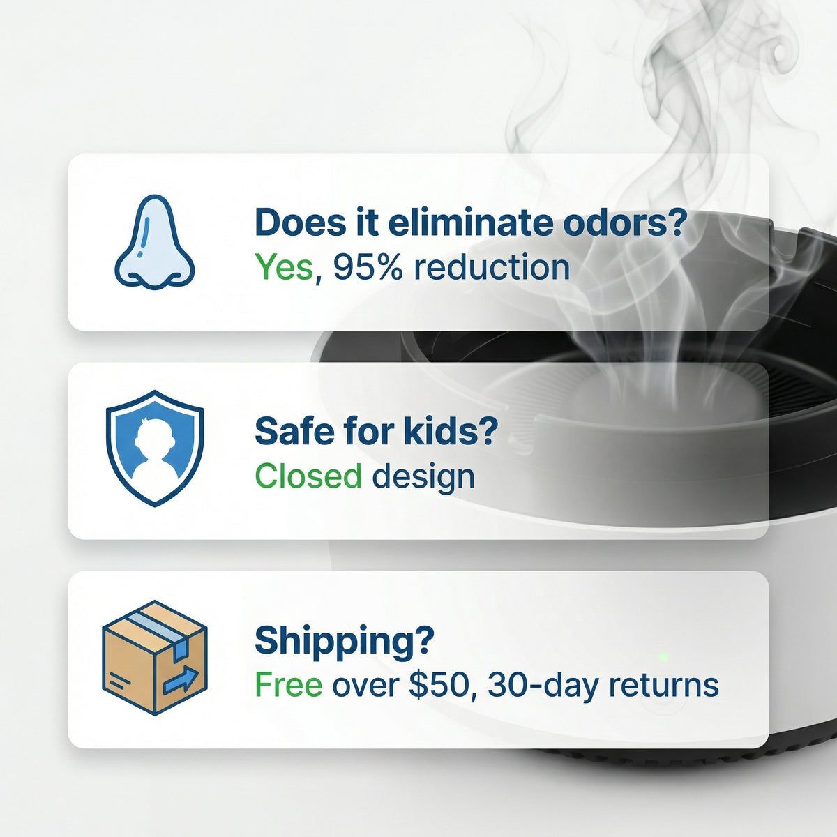 Smart Smokeless Air Purifying Ashtray