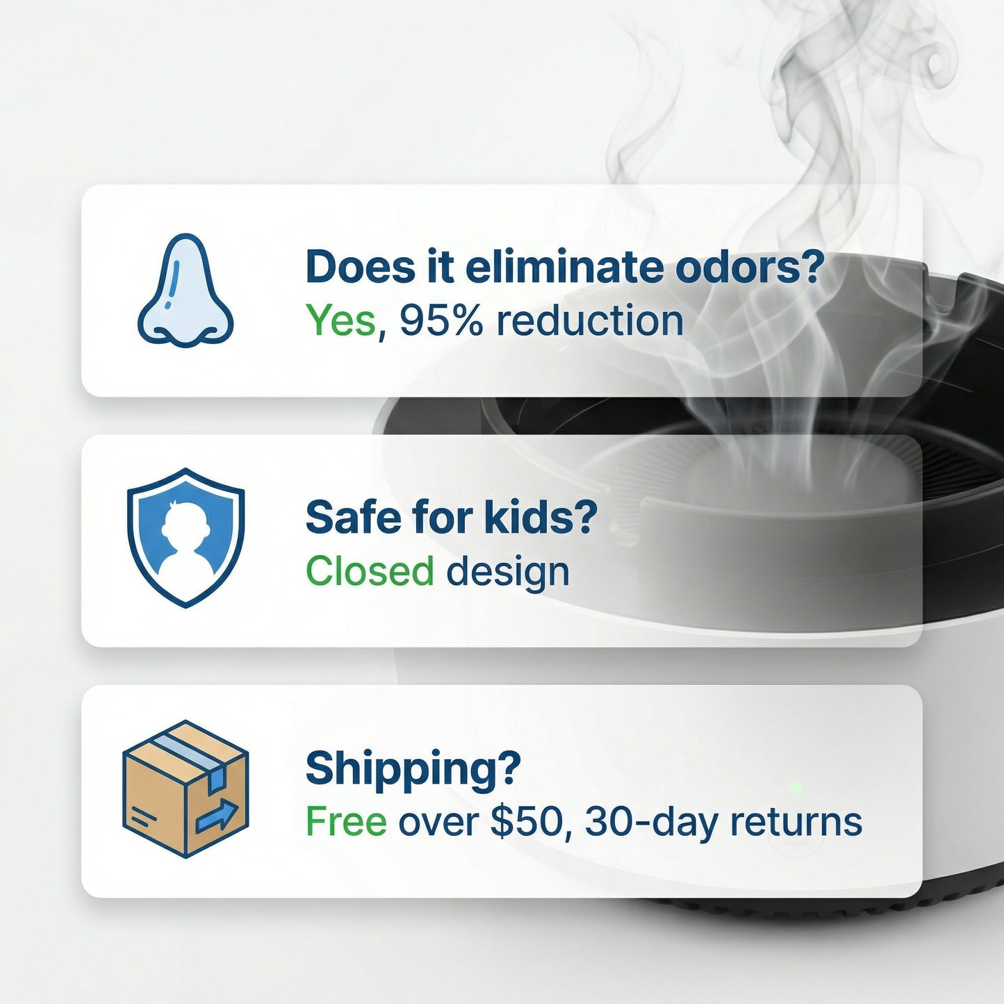 Smart Smokeless Air Purifying Ashtray