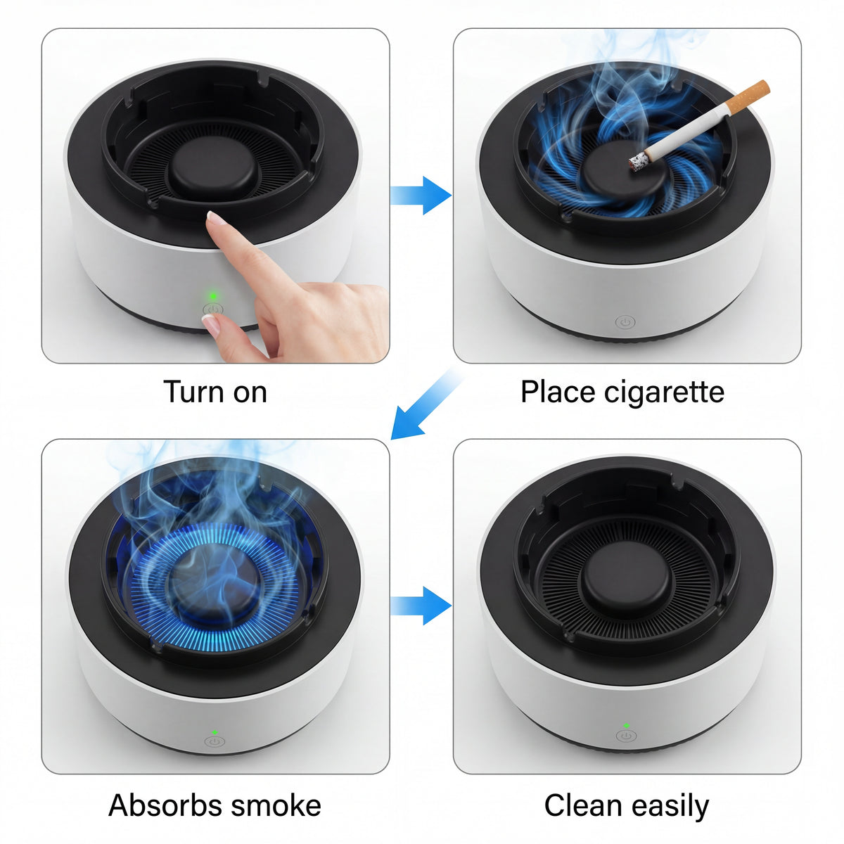 Smart Smokeless Air Purifying Ashtray