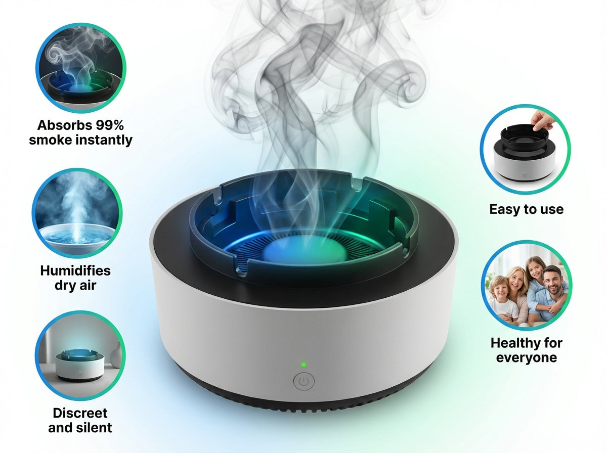 Smart Smokeless Air Purifying Ashtray